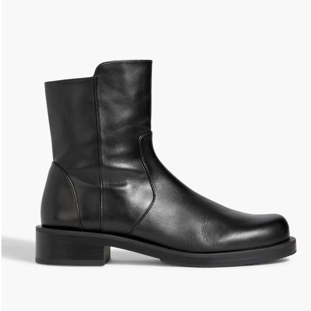 $538 STUART WEITZMAN 5050 Leather Bold ankle boots Sz 7.5